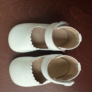 ELEPHANTINO MARY JANE FIRST WALKING SHOES, WHITE LEATHER, EU SIZE 19/US SIZE 4